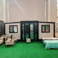 Maison conteneur moderne extensible facile à assembler, 40 pieds, préfabriquée, modulaire, avec plomberie et électricité, pour hôtel et usage extérieur