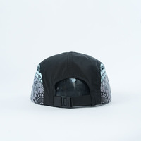 Gorras de Campamento Personalizadas de Nailon de 5 Paneles con Logotipos Impresos Laterales, Gorra Deportiva Ligera de Ala Plana y Colorida