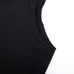 Ropa Deportiva Ligera, Transpirable, de Spandex, Camiseta de Compresión Técnica con Cuello para Hombre, Color Negro, Venta al Por Mayor de Fábrica, Personalizable - Product Image 3
