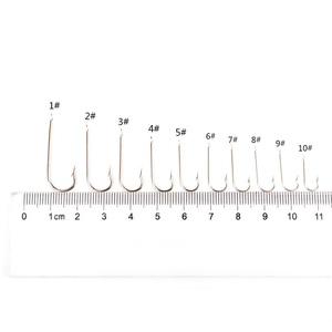 Móc Câu Cá Dẹt Cán Dài 100 Chiếc/Hộp Có Lưỡi Câu - Product Image 3