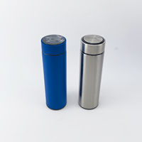 Botella de Agua de Acero Inoxidable de 500 ml, Botella Térmica de Vacío de Doble Pared, Taza con Pantalla LED de Temperatura