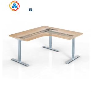 Sistema de elevación de escritorio con marco negro JIECANG, escritorio eléctrico en forma de L con altura extensible para trabajar sentado o de pie - Product Image 2