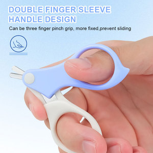 Vente en gros, outil de soin <span class=keywords><strong>des</strong></span> <span class=keywords><strong>ongles</strong></span> <span class=keywords><strong>pour</strong></span> bébé, petits <span class=keywords><strong>ciseaux</strong></span>, pointe ronde bleue, coupe-<span class=keywords><strong>ongles</strong></span> de manucure de sécurité <span class=keywords><strong>pour</strong></span> 0 mois, nourrisson - Product Image 4