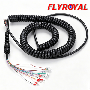 Cable de Alimentación en Espiral Retráctil Flexible Personalizado, Cable de Extensión para Equipos Industriales y Médicos - Product Image 1