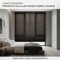 Tissu pour stores alvéolaires imperméable en non-tissé spunlace semi-occultant noir de 25 mm sur mesure