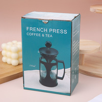 Cafetière à piston en verre borosilicate à double paroi isolée, résistante à la chaleur, écologique, 1 litre, pour café et thé