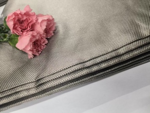Bền grey bạc-mạ Nylon vải Faraday EMF bảo vệ với kim cương kiểm tra thiết kế dệt cho cô gái - Product Image 5