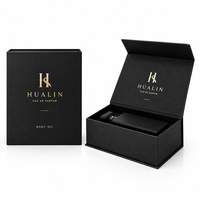 Boîte à parfum rigide blanche écologique de luxe, forme livre, papier artistique, doublure en éponge, logo personnalisé, fermeture magnétique, gaufrage pour cadeaux