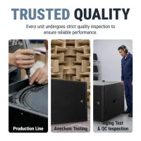 Subwoofer Activo Profesional Accuracy Pro Audio CS18A10 de 1300W RMS con Revestimiento de Poliurea, Subwoofer Activo de 18 Pulgadas