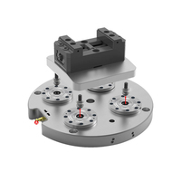 Plateforme de positionnement pneumatique ronde robuste à point zéro pour fixations CNC, centres d'usinage CNC 5 axes