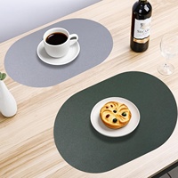 Tapis de table en cuir personnalisé Décoration de restaurant de luxe Sets de table en cuir végétalien pour table à manger Nordic