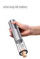 Ouvre-bouteille électrique automatique en acier inoxydable créatif, logo personnalisable, alimenté par piles
