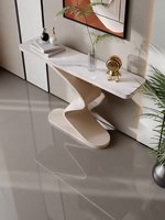 Table console de style italien, légère et luxueuse, en pierre de quartz et métal, avec fonction de démontage, meubles de salon, garantie 1 an