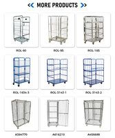 Offre Spéciale 4 côté pliable transport de marchandises rouleau conteneur supermarché entrepôt quatre roues chariot logistique