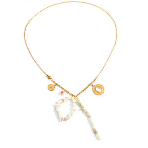 Stainless Steel Necklace With Natural Stone Beads <b>Compass</b> Pendant Vacation Style Y-Shaped <b>Chain</b> Casual Wear - Product Image 5