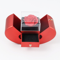 Boîte cadeau ours en roses et fleurs de savon, luxe, prix compétitif, vente directe, fournisseur d'or, roses éternelles préservées