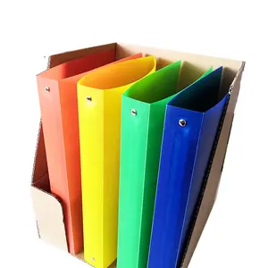 Carpeta de 4 anillas Carpeta de clips laterales plegable con archivos PP, tamaño A4