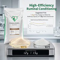 FARMJEWEL Prémélange Composé pour Ruminants 0,1% Antiacide Supérieur Bicarbonate de Sodium Prévient l'Acidose Stabilise le pH du Ruminer Aliment