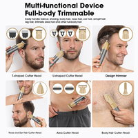 Rasoir électrique rechargeable 6-en-1 Resuxi YJ-101 avec base de charge, étanche IPX6, pour corps, barbe, visage et cheveux, tondeuse 0-20mm pour hommes