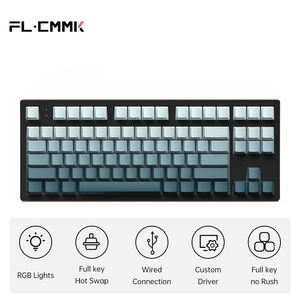 <span class=keywords><strong>FL</strong></span> ESPORTS MK870 Kit de clavier mécanique BT sans fil 2.4G Clavier personnalisé à trois modes Axe satellite Swap RGB 87 touches - Product Image 6