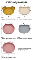 Offre Spéciale – Nouvelle Arrivée : Assiette et Bol en Silicone de Qualité Alimentaire pour Bébé, Personnalisables avec Logo, Non Toxiques, Sans BPA, Formes d'Animaux Multicolores, Idéales pour les Repas des Enfants