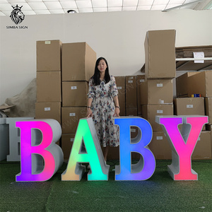 Forniture per <span class=keywords><strong>feste</strong></span> per BABY Shower, blocchi per BABY Shower in acrilico per la decorazione della festa della Baby Shower Led - Product Image 5