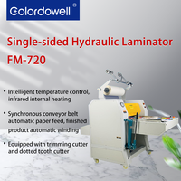 Laminateur de film et de papier électrique automatique COLORDOWELL FM-720, largeur 685 mm/26,9 pouces, machine de laminage hydraulique à chaud/froid, post-presse