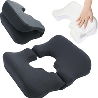 Coussin de siège double couche en mousse à mémoire de forme pour le soutien des hémorroïdes et la décompression du coccyx, idéal pour les femmes enceintes, post-opératoire et usage au bureau