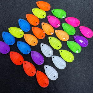 คริสตัลเย็บติดคุณภาพดี สีชมพูนีออน สีเหลืองนีออน สำหรับตกแต่งชุด - Product Image 1