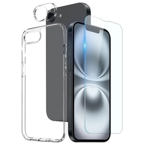 Protector de Pantalla de Vidrio Templado HD 3 en 1 y Cubierta de Lente de Cámara, Juego de Accesorios para iPhone Serie 16E 17E, Funda para Teléfono Móvil - Product Image 1