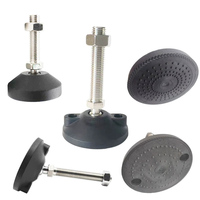 Pieds de nivellement filetés M16 OEM, robustes, en nylon, avec coupelles pivotantes, antidérapants et antichoc, plaques de support en plastique, pieds réglables