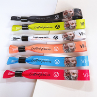 Bracelets en tissu personnalisés promotionnels, écologiques, pour événements et fêtes, avec fermoir en plastique, bracelets en tissu