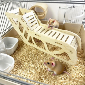 Boîte de cachette <span class=keywords><strong>pour</strong></span> <span class=keywords><strong>hamster</strong></span> transfrontalier, tunnel, maison, plateforme en bois à deux étages, jouet, tunnel souterrain doré, salle de fouille, 160g - Product Image 4