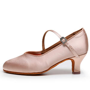 Sepatu Dansa Wanita untuk Pesta, Ballroom, Latihan, <span class=keywords><strong>Tango</strong></span>, Modern, Hak Tinggi, Bahan Satin Sutra - Product Image 4