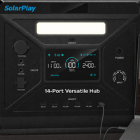 Station d'énergie solaire hors réseau Solarplay 2400W 2160Wh avec panneaux solaires 200W, système de stockage d'énergie domestique, stock UE