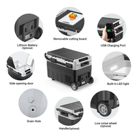 Réfrigérateur portable de camping à double zone avec compresseur 12V/24V, 30L, 40L, 50L, alimenté par énergie solaire, glacière à batterie, réfrigérateur de voiture pour extérieur