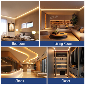 UL ระบุไว้ว่าชิป504มีความยืดหยุ่นสูง10มม. 2700K ขาว41.66มม. ตัดได้12W ไฟสปอตไลท์24V แบบแถบไฟ LED - Product Image 6