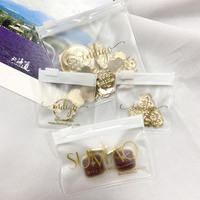 Sacs d'emballage pour bijoux en PVC recyclable avec logo personnalisé imprimé, fermeture éclair, impression à l'écran, taille personnalisée pour colliers et petits articles