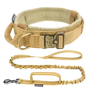 Politie K9 Tactische Nylon Kraag Trainingsriem Set Huisdierbenodigdheden Snelle Release Outdoor Tactische Hondenhalsband