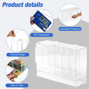 Boîtes de rangement pour boosters de cartes Pokémon en acrylique à grande capacité, résistantes à la poussière et aux UV, avec 6 emplacements et couvercle ouvrant - Product Image 5