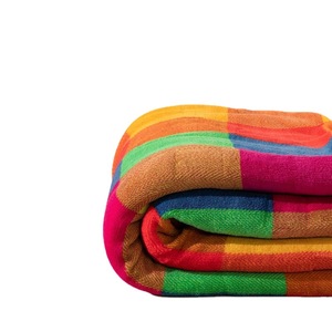 <span class=keywords><strong>Plaid</strong></span> <span class=keywords><strong>Sherpa</strong></span> coloré à carreaux imprimés, double face en polaire, chaud et réversible, pour canapé, lit et décoration intérieure - Product Image 5