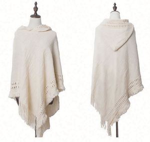 Poncho long en acrylique, cape de haute qualité, tricotée, imprimé numérique, multicolores, mode hiver pour femmes - Product Image 4