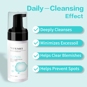 Mousse limpiadora clarificante natural, ácido salicílico, <span class=keywords><strong>limpiador</strong></span> de poros y acné, lavado de cara espumoso <span class=keywords><strong>para</strong></span> <span class=keywords><strong>piel</strong></span> <span class=keywords><strong>grasa</strong></span> - Product Image 2