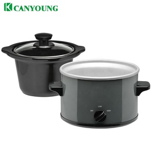 Kitchen Appliances Germany Standard ETL Electric <strong>Red</strong> color Crock ceramic pot 1.5L Round Manual Mini <strong>Slow</strong> <strong>Cooker</strong> - Product Image 6