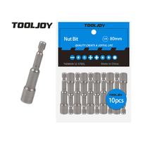 14 pièces longueur 65mm tournevis clé à douille spécification 6mm-19mm fort magnétisme manchon hexagonal buses écrou pilote pour outil électrique