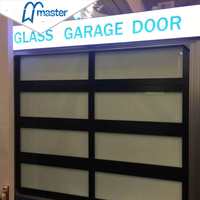 Porte de garage sectionnelle en verre trempé automatique durable 16x8 avec moteur, haute qualité, prix avantageux