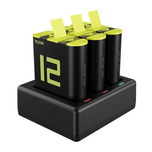 Telesin <span class=keywords><strong>Go</strong></span> <span class=keywords><strong>Pro</strong></span> Cargador de batería de litio para cámara de acción de 3 ranuras y batería de 2 uds para <span class=keywords><strong>Go</strong></span> <span class=keywords><strong>Pro</strong></span> <span class=keywords><strong>Hero9</strong></span>/10/11/12 - Product Image 1