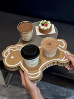 Sous-verre en papier alvéolé pour porte-gobelet, impression sérigraphique blanche, design personnalisé recyclable, boîte promotionnelle pour porte-gobelet