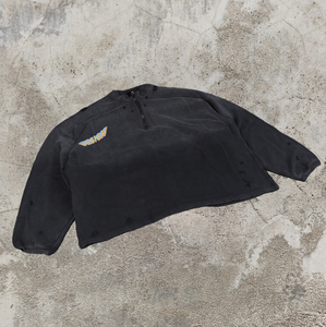 Pull à capuche personnalisé pour homme en molleton 100% coton avec fermeture éclair, motif imprimé lettres, coupe ample, écologique, poids du tissu 380-450g - Product Image 3