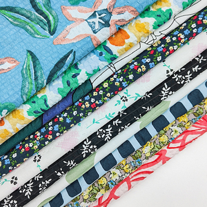 Grosir penyusutan garam dua kali 100 kain katun untuk pakaian, kain tenun cetak kustom untuk dijual/ - Product Image 2